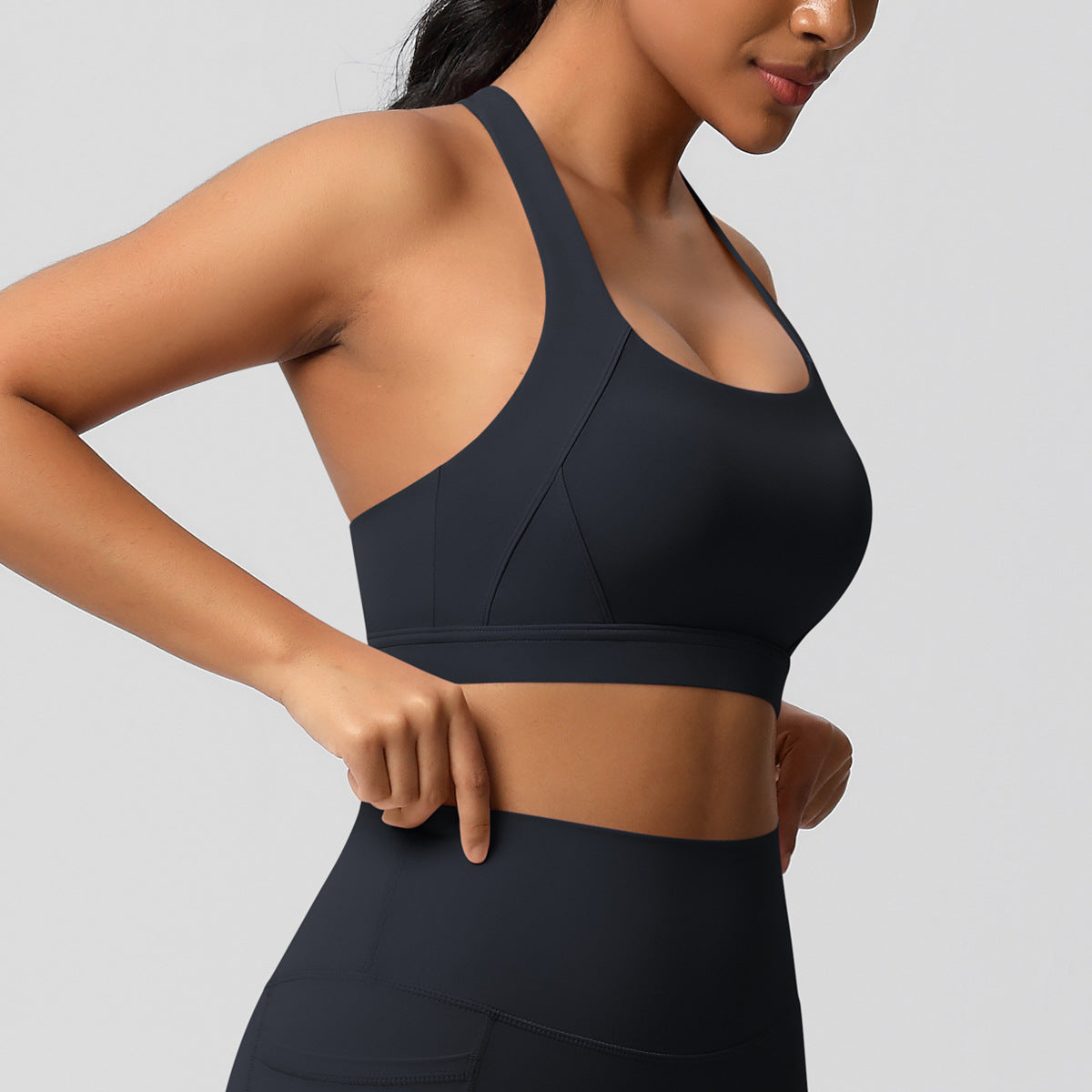 Cross back sports bra