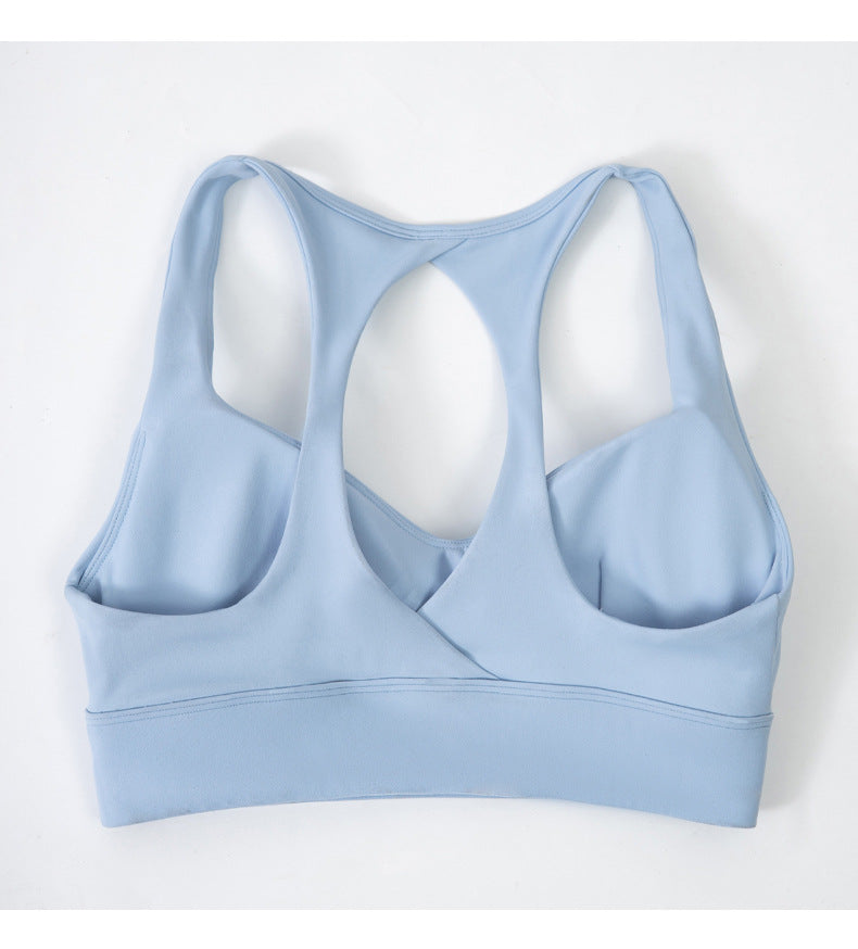 Sports bra with cut out back
