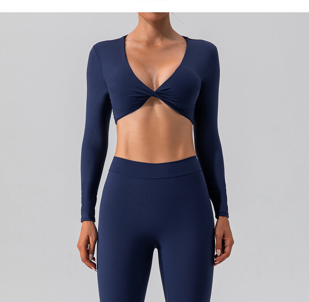 Twisted front cropped top