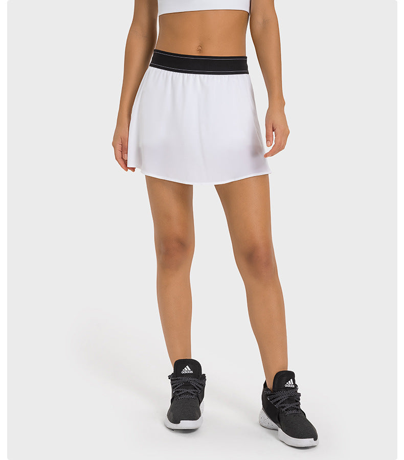 Quick dry pleated back skort