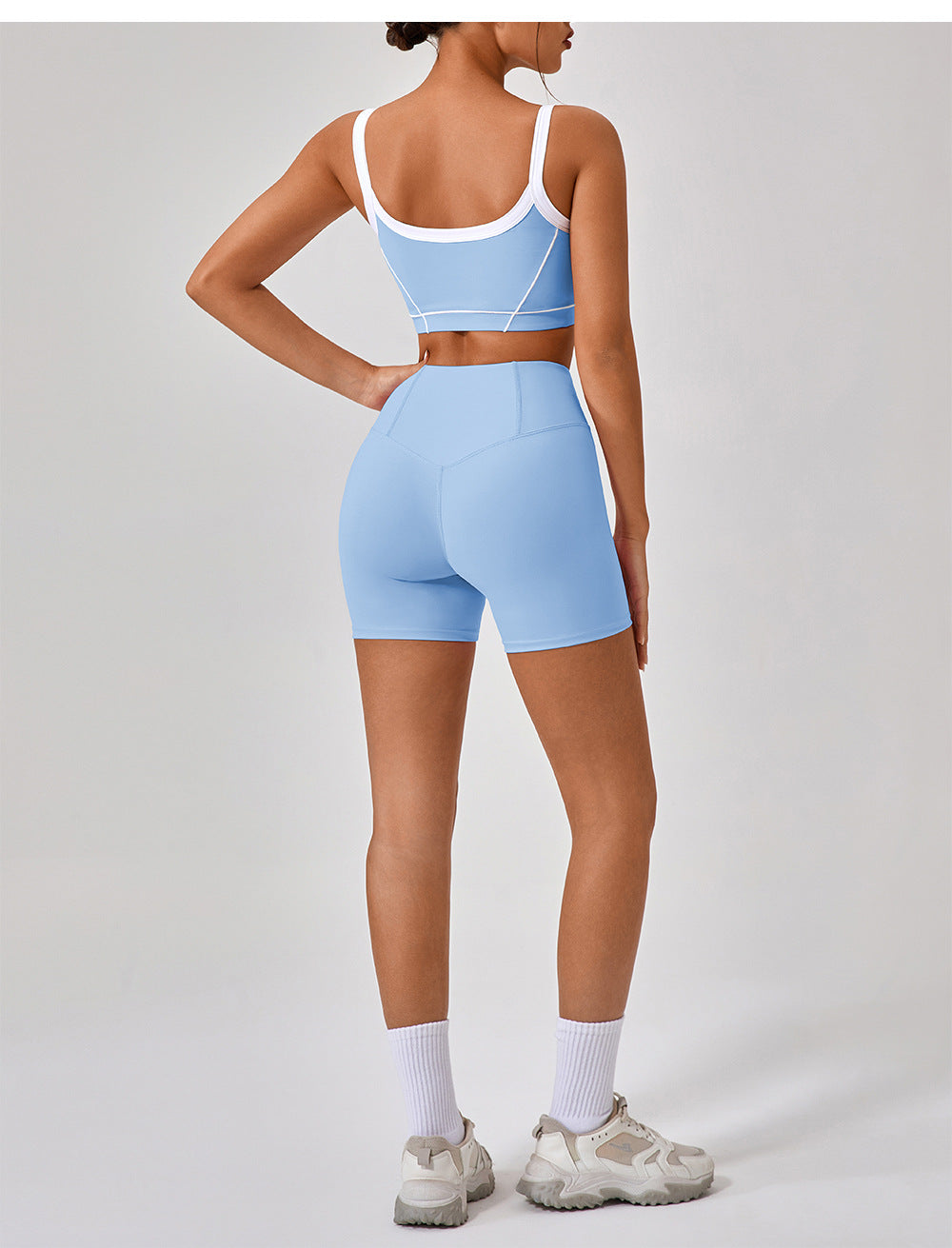 Contrast trim high support bra