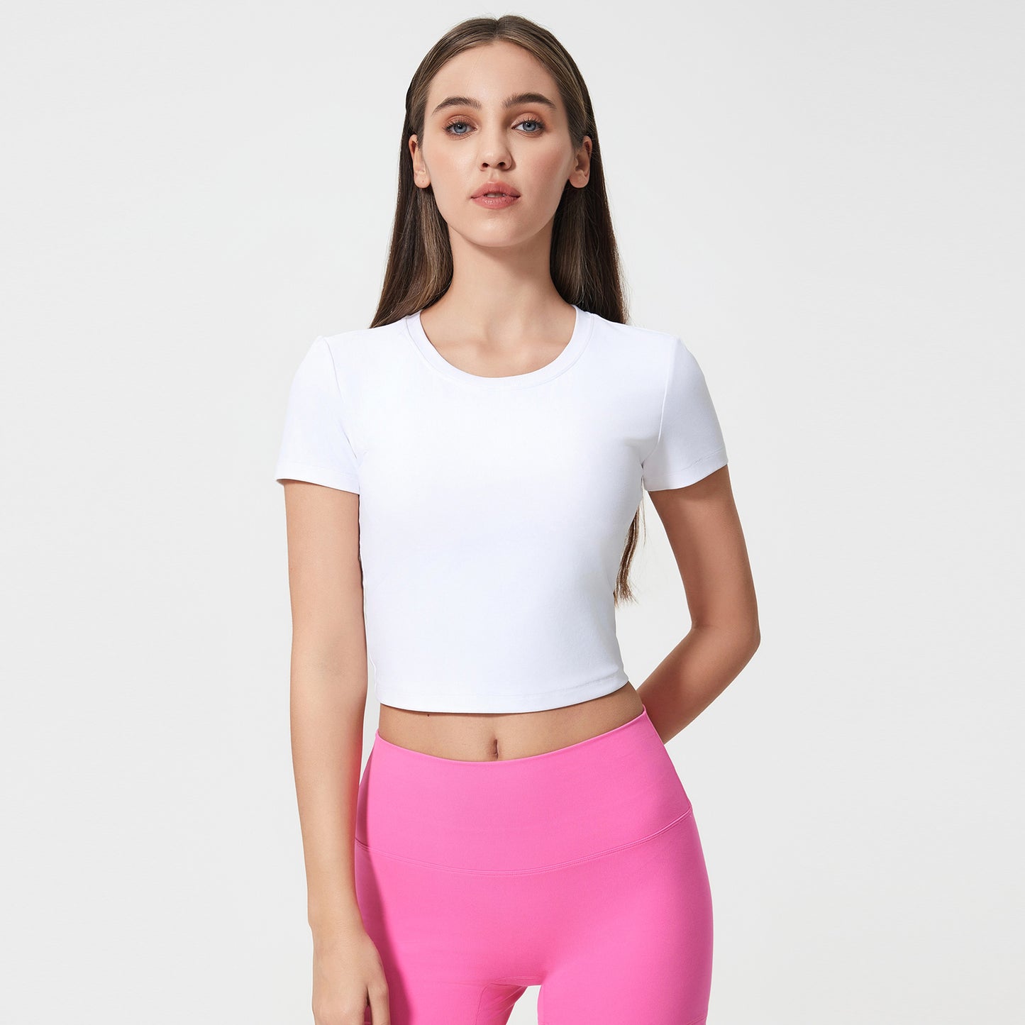 Drawstring back cropped top