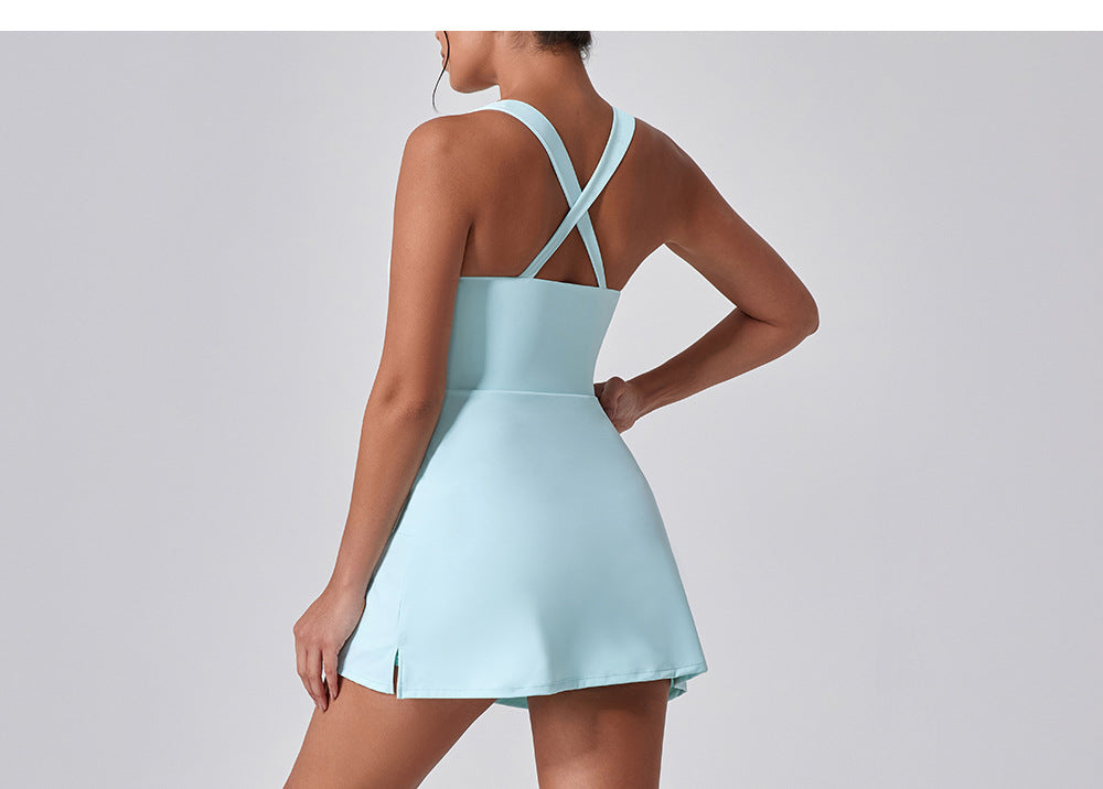 Zip front fitness dress