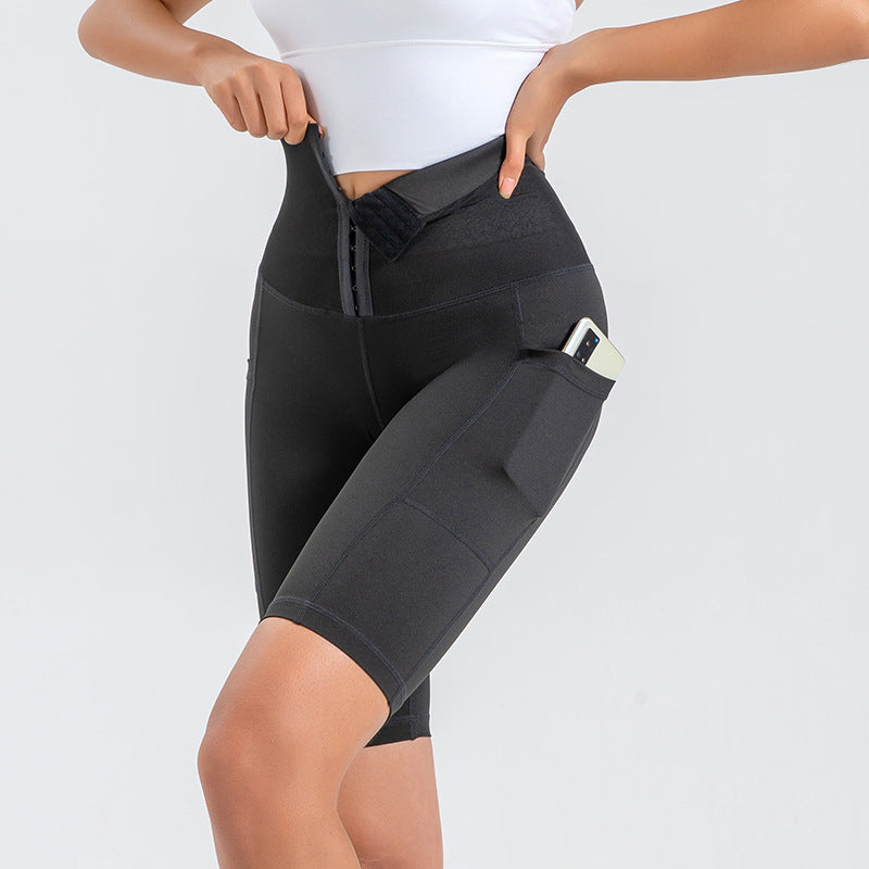 Biker shorts with pockets