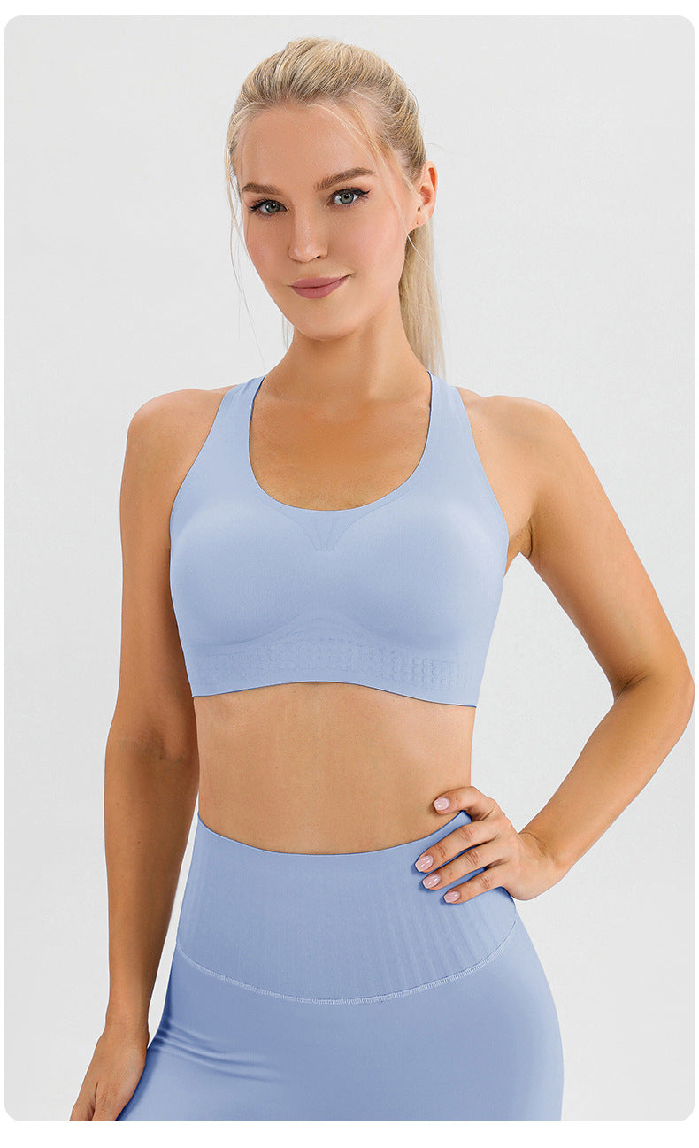 Seamless high support sports bra