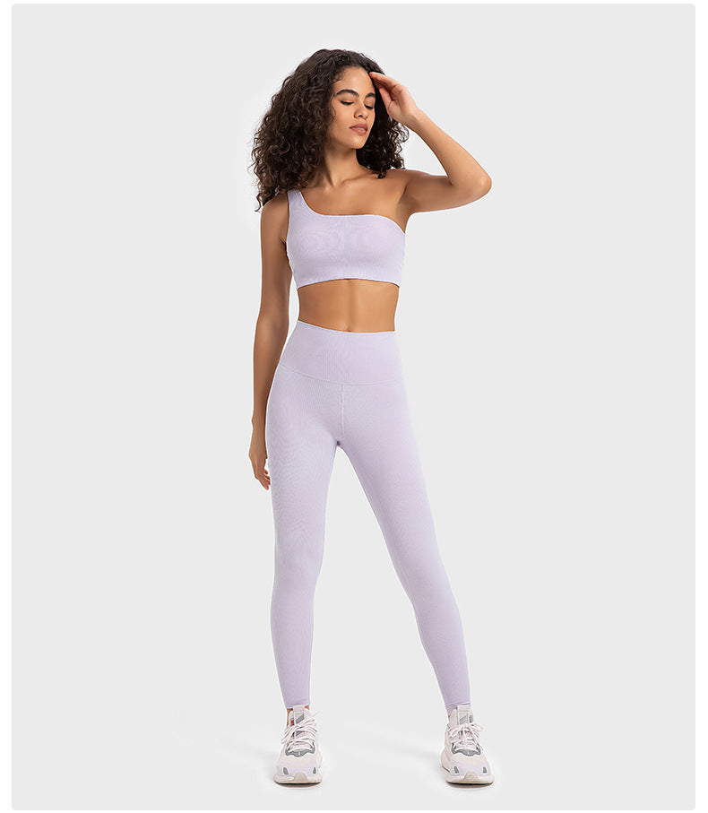 One shoulder sports bra