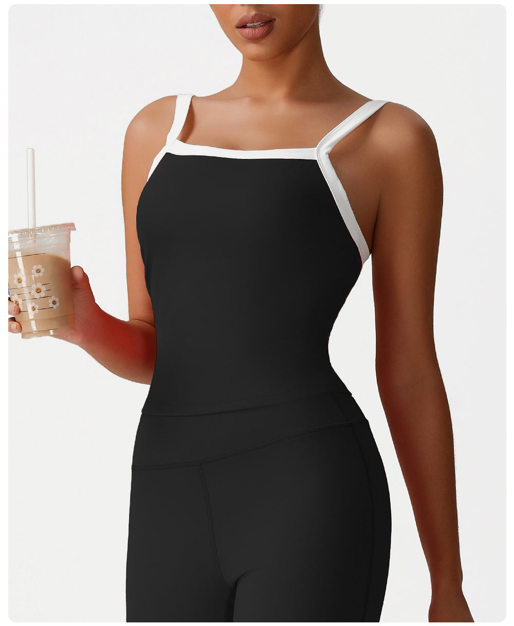 Contrast strap vest