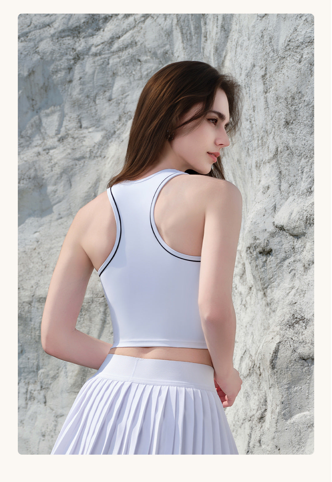 Contrast stitch vest