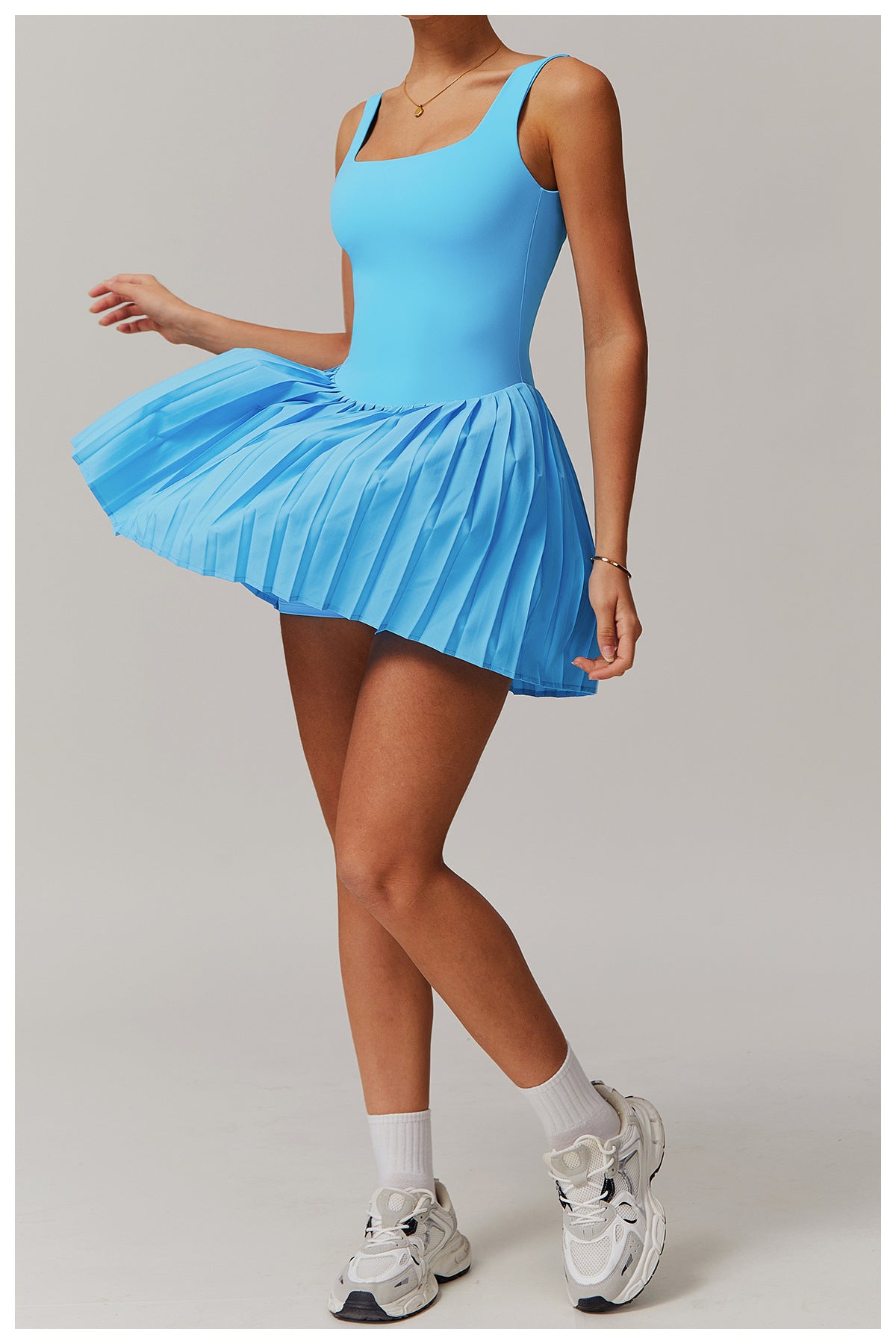 Pleated fitness dress