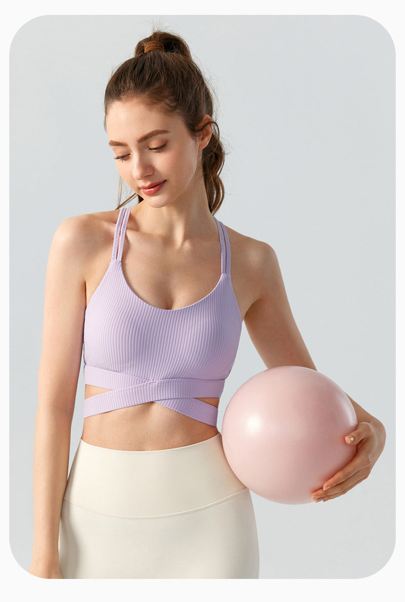 Ribbed fitness bra