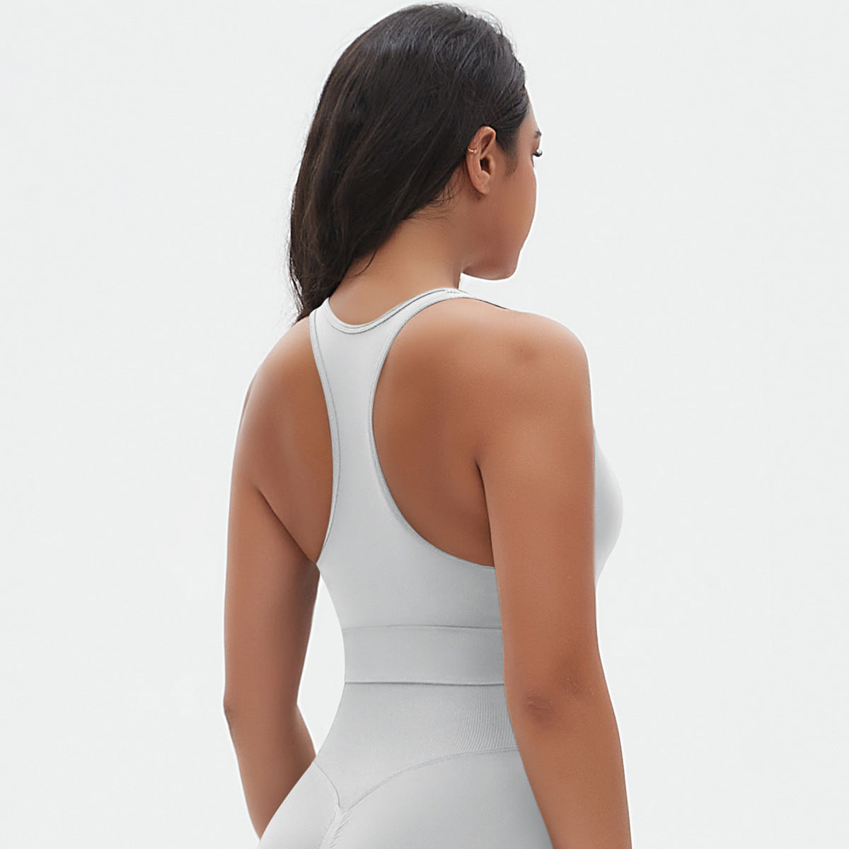 Deep V neck sports bra