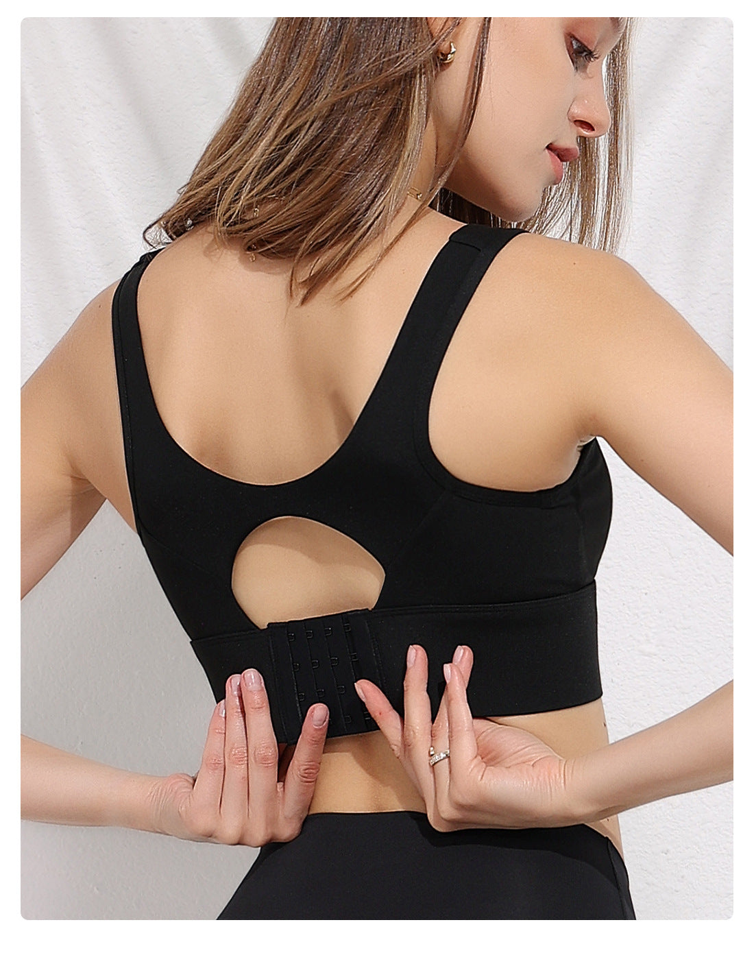 Cut out back sports bra