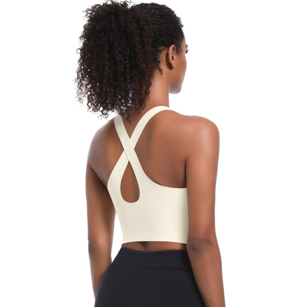 Seamless crossed back vest