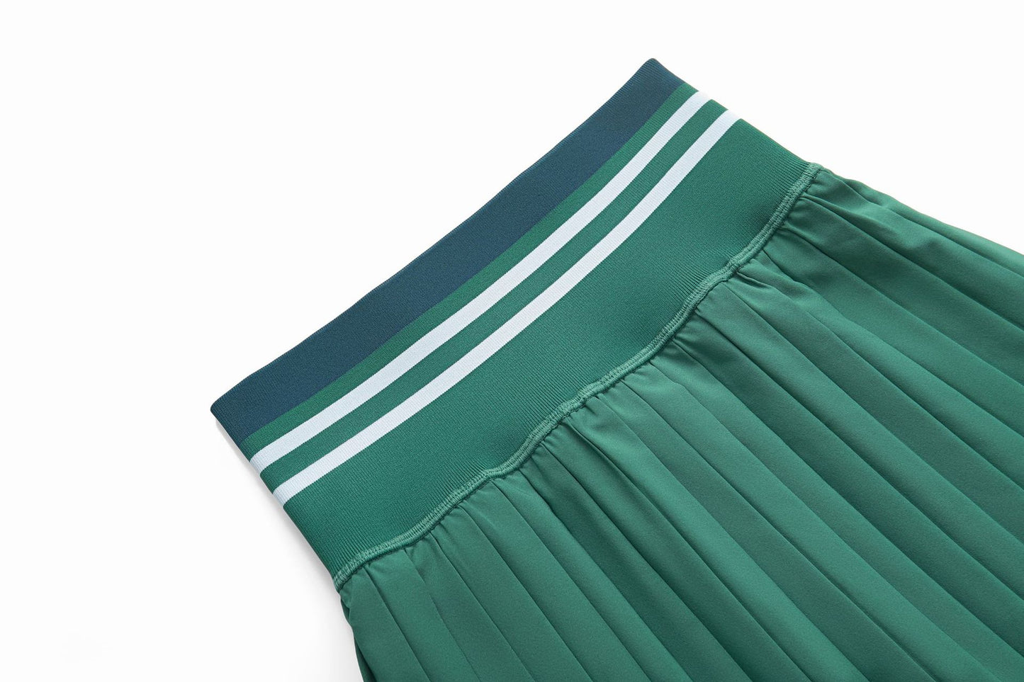 Jacquard waist pleated tennis skirt