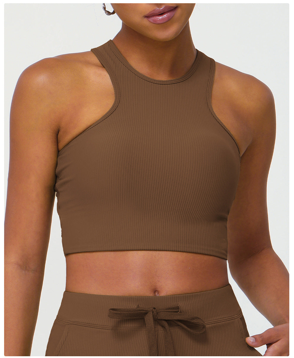 Cross back sports bra