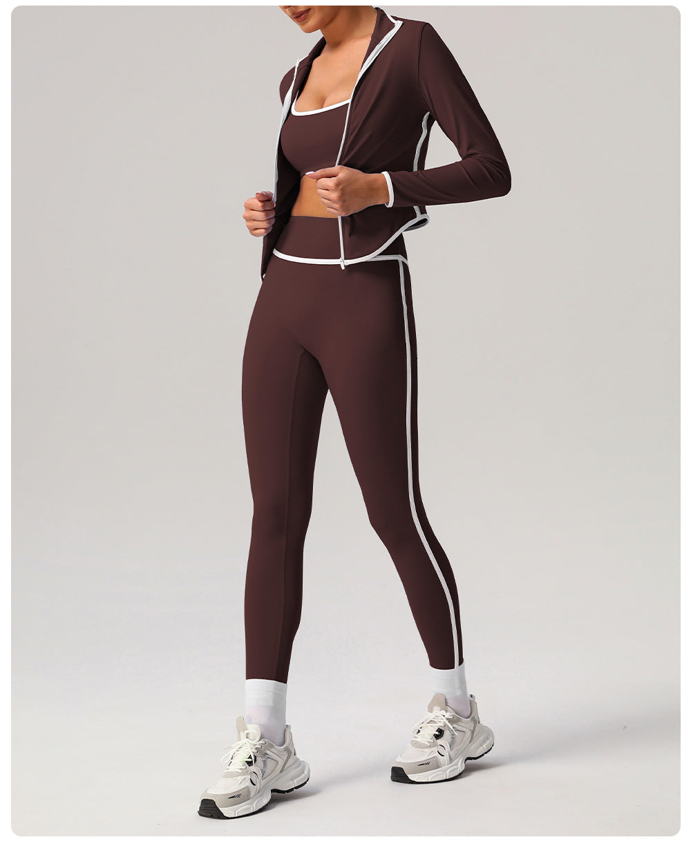 Contrast trim leggings