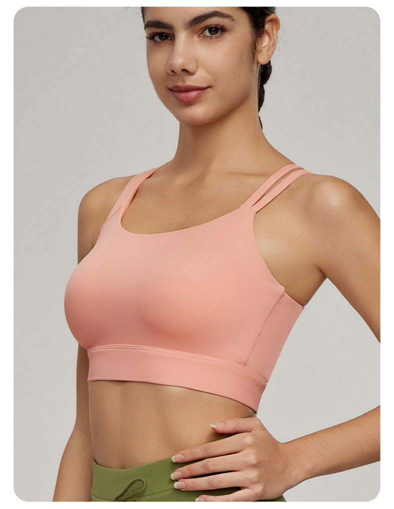 Cross back sports bra