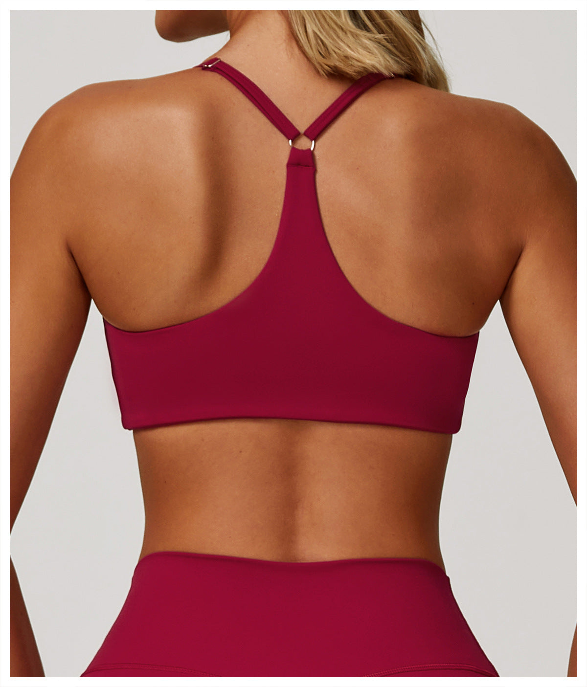 Brushed T back sports bra