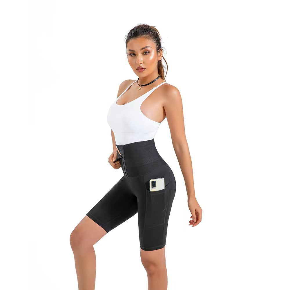 Biker shorts with pockets