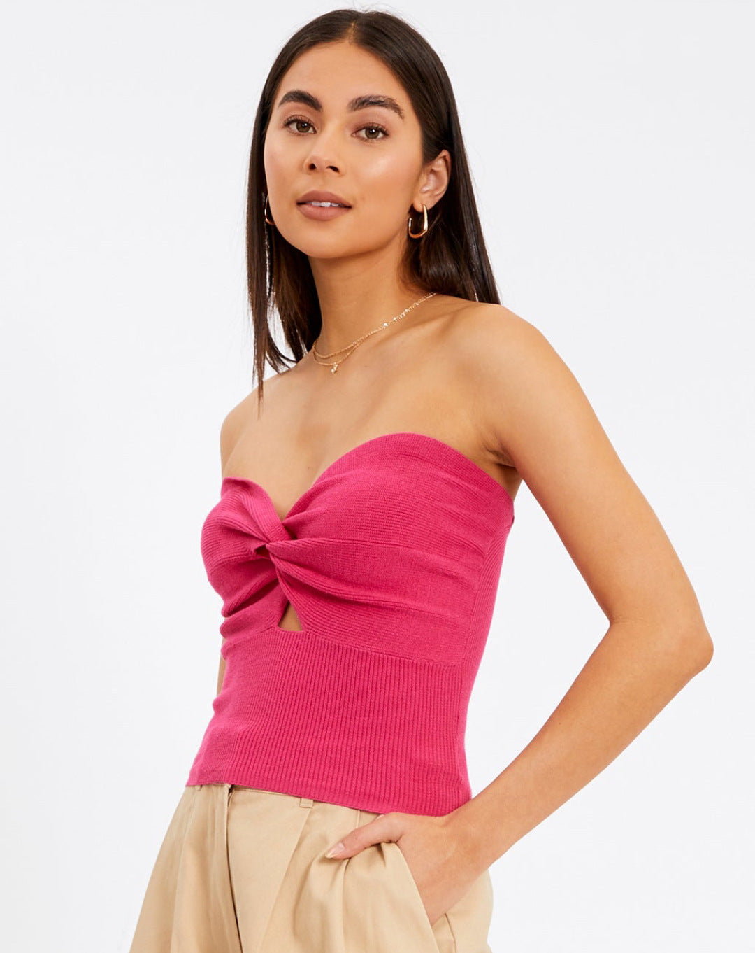 Knitted woollen top