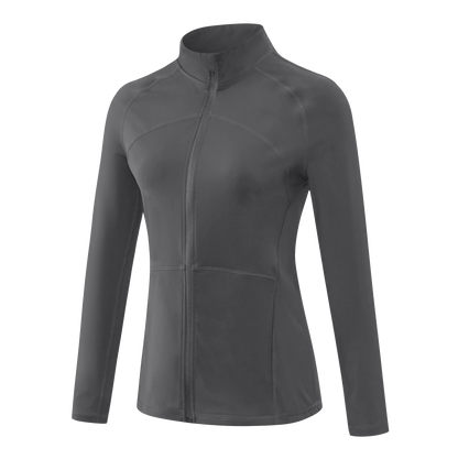 Fleece lined zip front top