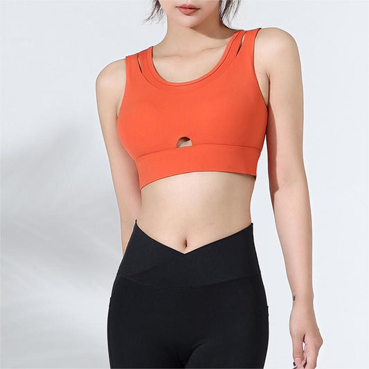 Double strap high support bra