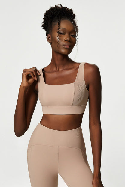Low back sports bra