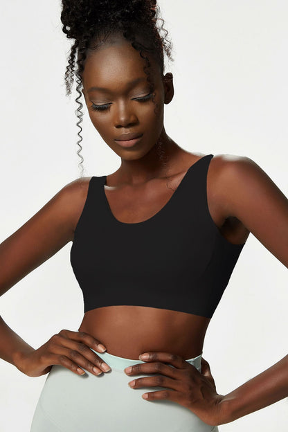 Low back sports bra