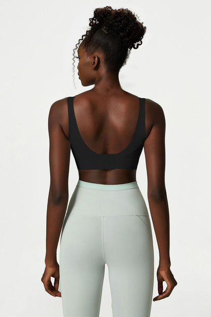 Low back sports bra