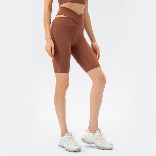 Cross waist biker legging