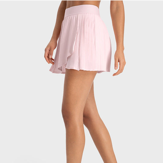 Pleated back skort