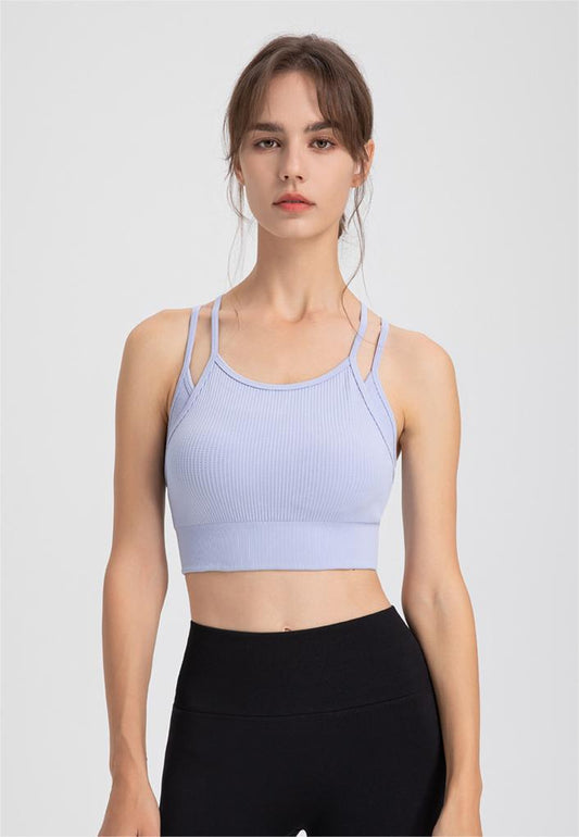 Double strap sports bra