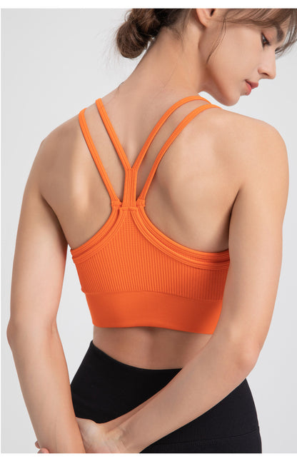 Double strap sports bra