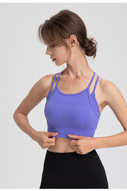 Double strap sports bra
