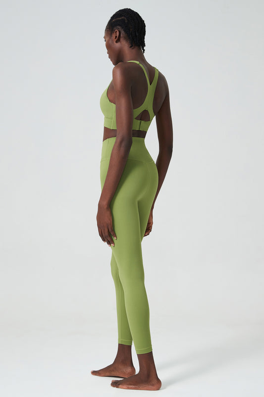 Cross back bra & leggings set