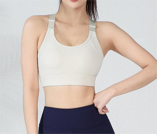 Cut out back sports bra
