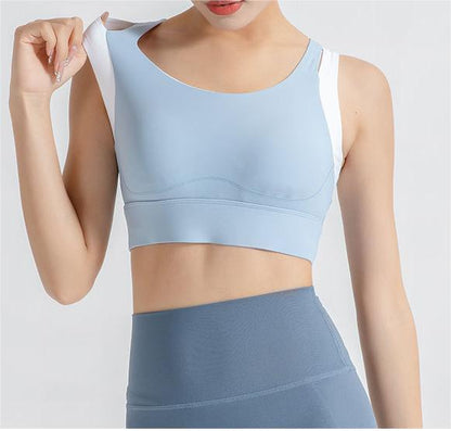 Contrast insert sports bra
