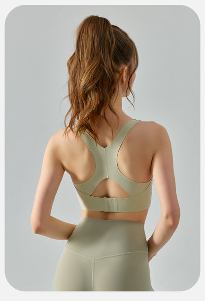 Seamless high support bra