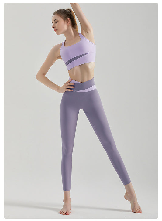 Colour block sports bra