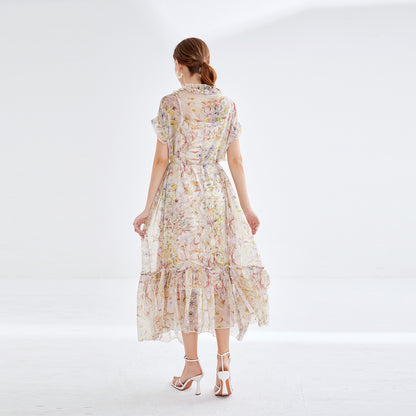Printed chiffon dress