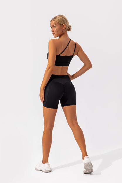 One shoulder high support bra