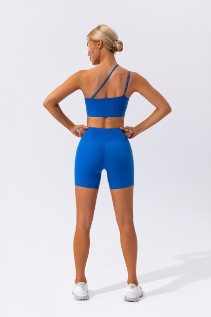 One shoulder high support bra