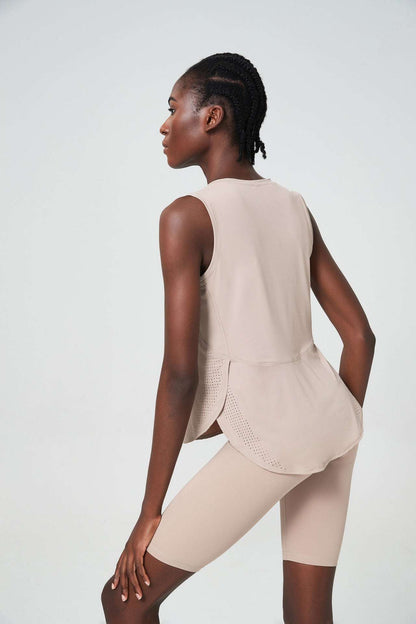 Matching vest and biker shorts set