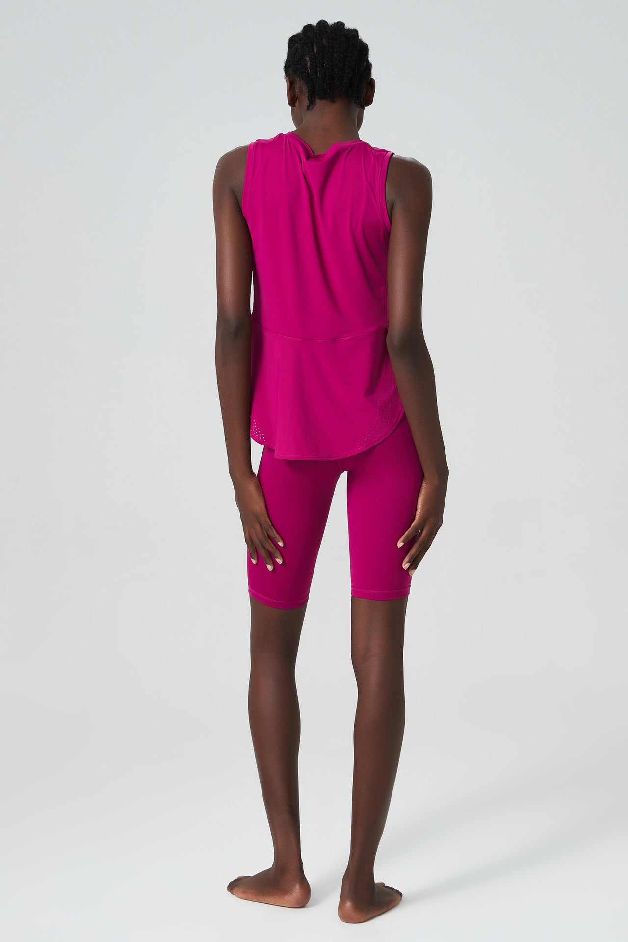 Matching vest and biker shorts set