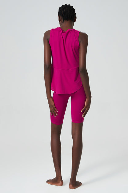 Matching vest and biker shorts set