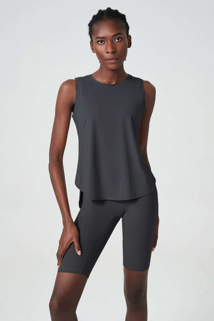 Matching vest and biker shorts set