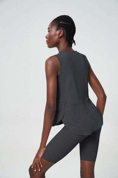 Matching vest and biker shorts set