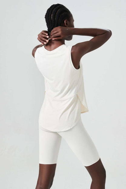 Matching vest and biker shorts set