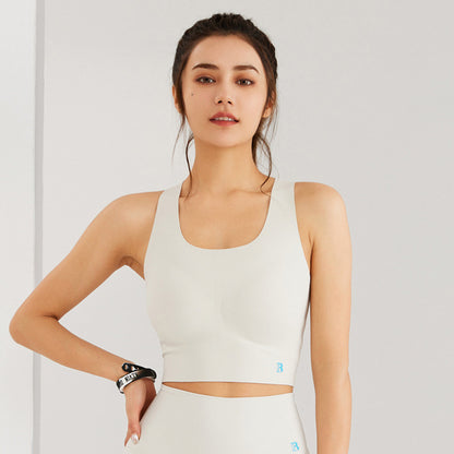 Cross back high support bra