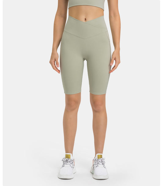 V shape waist cycling shorts
